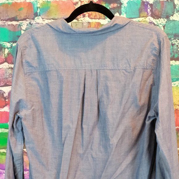 J. Crew Chambray Popover Tunic Top M - Picture 6 of 9